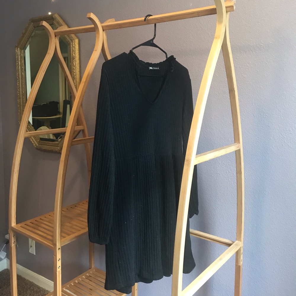 COPY - Zara Black V-Neck Sweater Dress